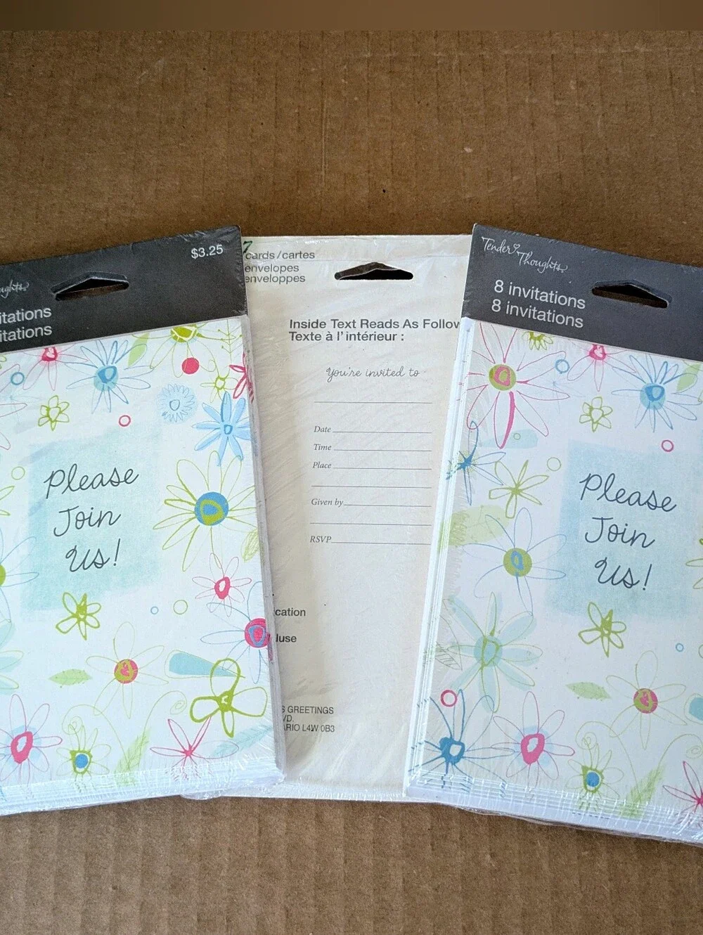 Invitations Please Join Us Floral Multicolor 23 Cards Bundle 3 Two Sealed
